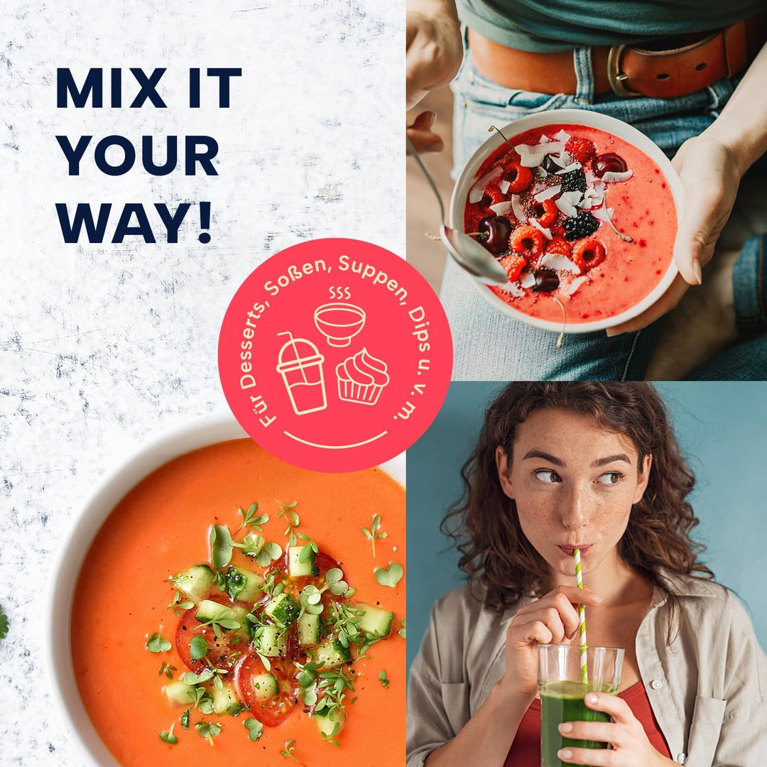 GOURMETmaxx Standmixer & Smoothie Maker - mit stabilen Edelstahlklingen | Elektrischer Blender mit 7