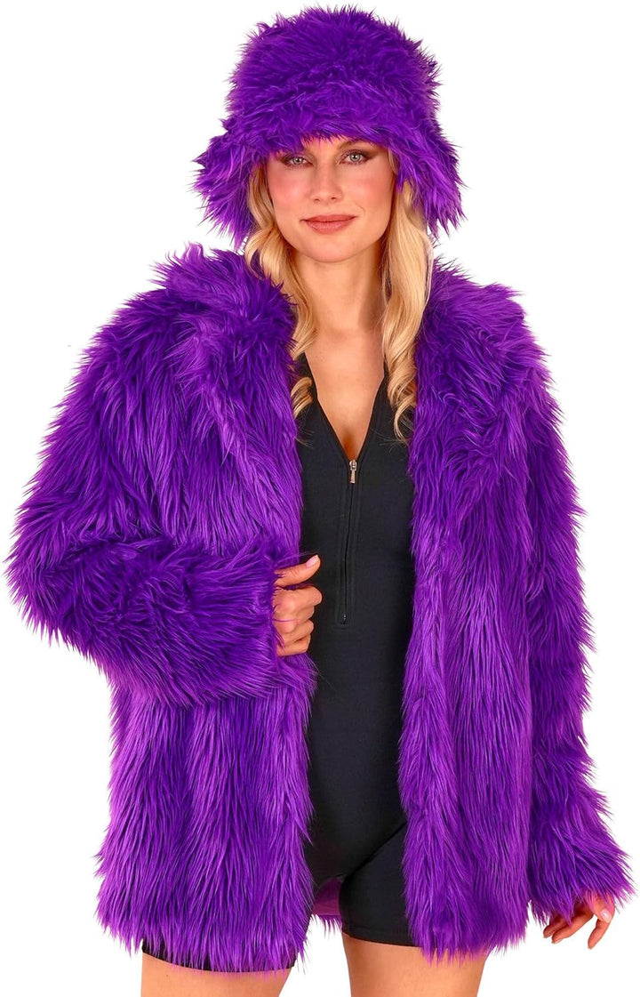 W WIDMANN MILANO Party Fashion - Kunstfell-Jacke für Damen und Herren, Plüschjacke, Kostüm, Party Ou