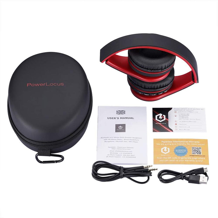 PowerLocus P1 Bluetooth Kopfhörer Kabellos, Wireless 5.0 Bluetooth Kopfhörer Over-Ear, Over Ear Kopf