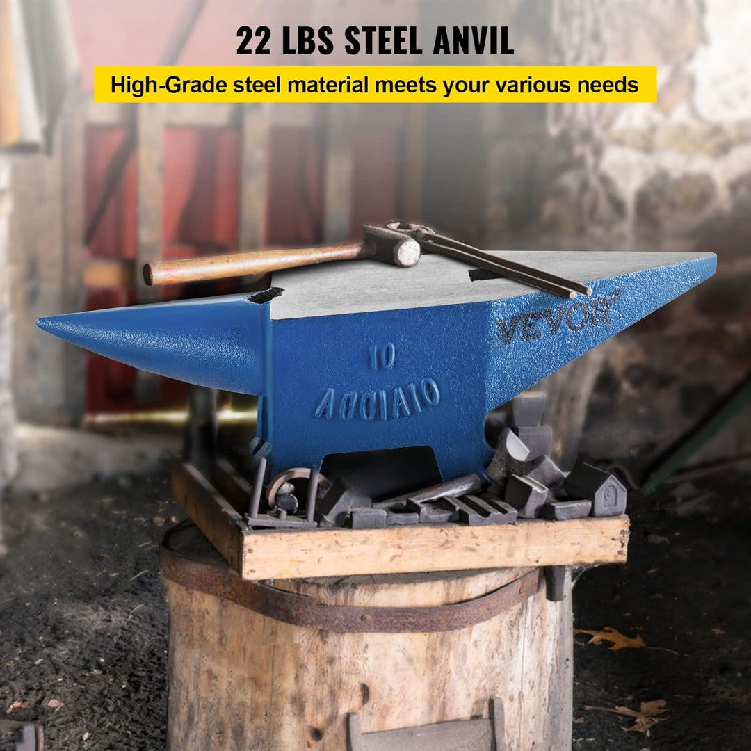 Happybuy Schmiede Amboss 10KG Schmiede Zubehör Amboss Werkzeuge geschmiedeter Stahl mit rundem und q