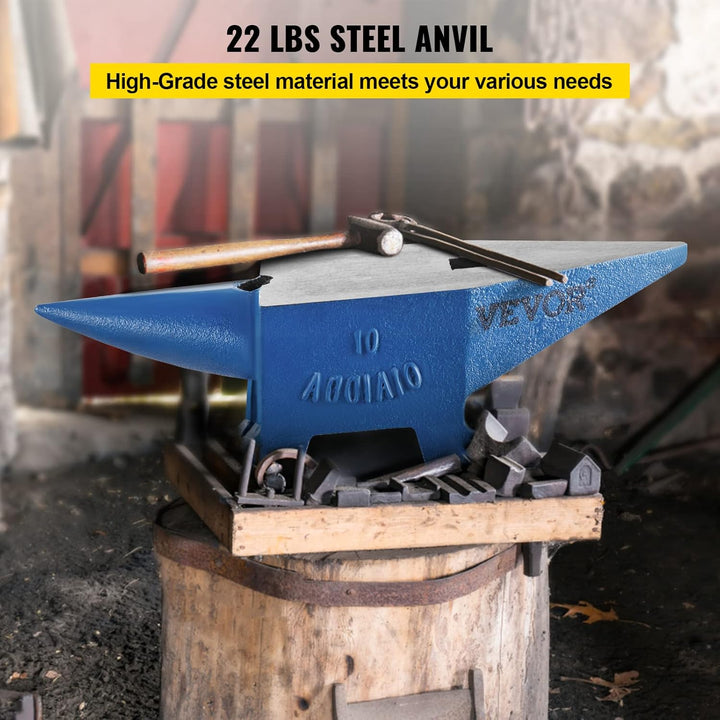 Happybuy Schmiede Amboss 10KG Schmiede Zubehör Amboss Werkzeuge geschmiedeter Stahl mit rundem und q
