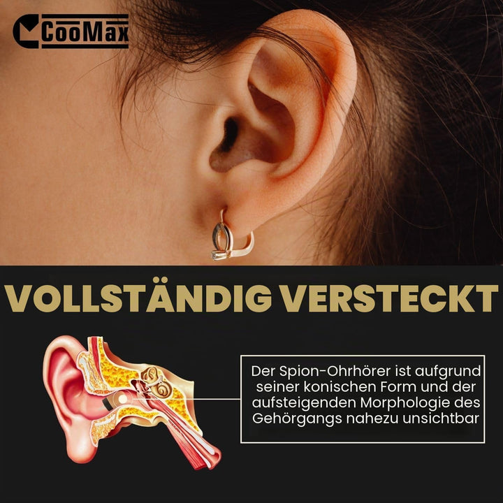 Spion Kopfhörer Kabellos VIP Pro Unsichtbare Kopfhörer mit Mikrofon Handy für Prüfung - Mini Spionag