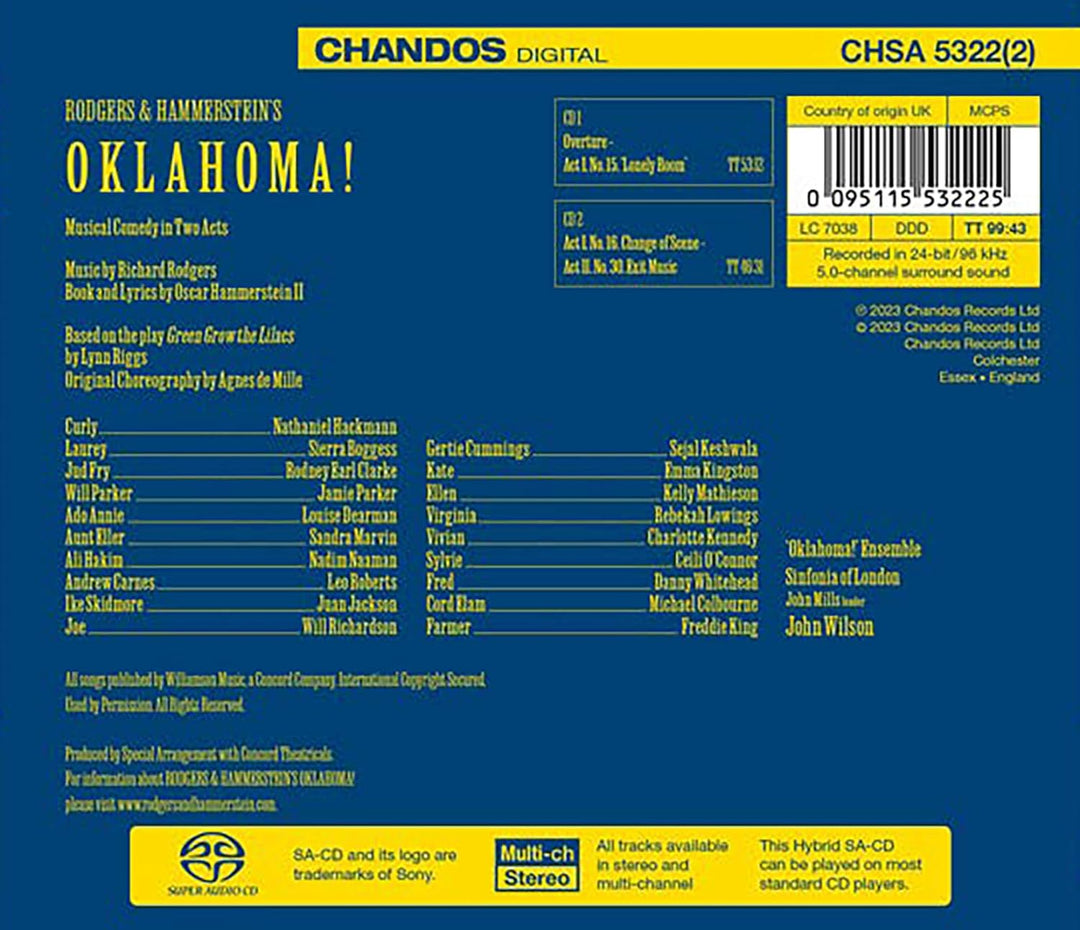 Oklahoma! (Complete Original Score), Audio-CD