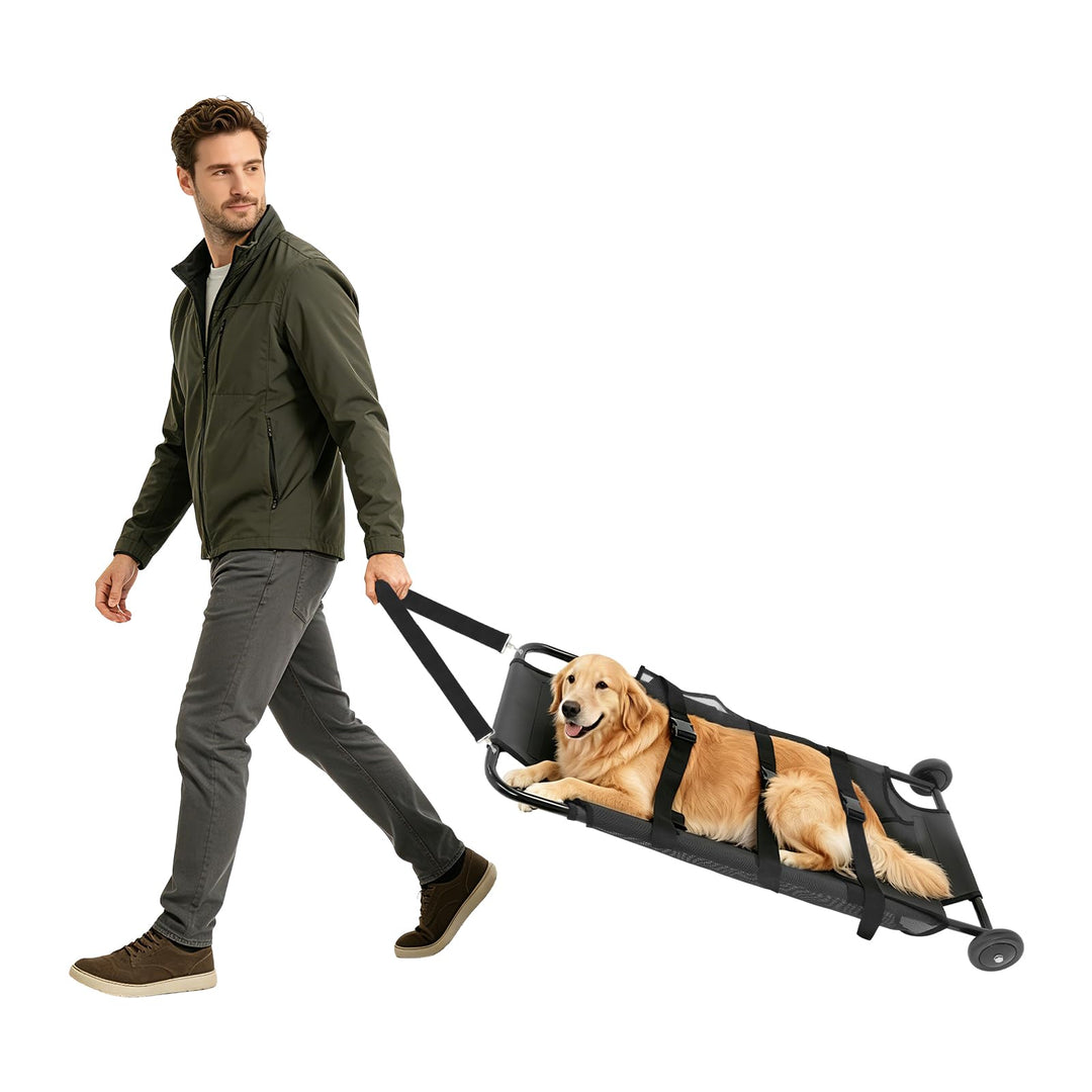 Hundetragetasche, 115x56x13cm Tragbare Zusammenklappbare Hundetrage für grosse Hunde, Transporttrage
