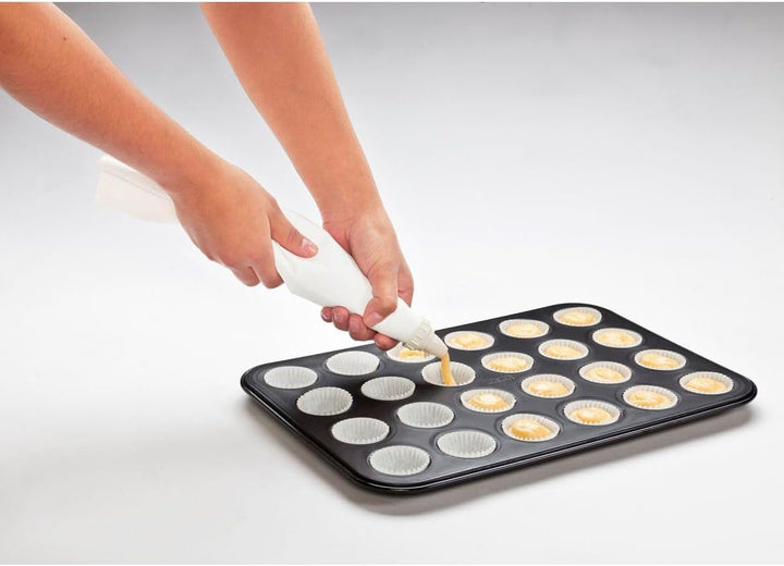 Zenker Black Metallic 24er Mini-Muffinform – Antihaftbeschichtet für perfekte Mini-Muffins & Cupcake