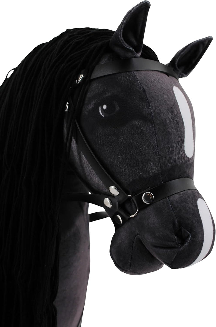 Sweety Toys Stehpferd zum Reiten- Plüschpferd Reittier Keine Montage erforderlich (schwarz), Schwarz