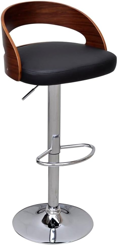 vidaXL 2X Bugholz Barhocker Barstuhl Bistrohocker Tresenhocker Küchenhocker Schwarz und Dunkelbraun,