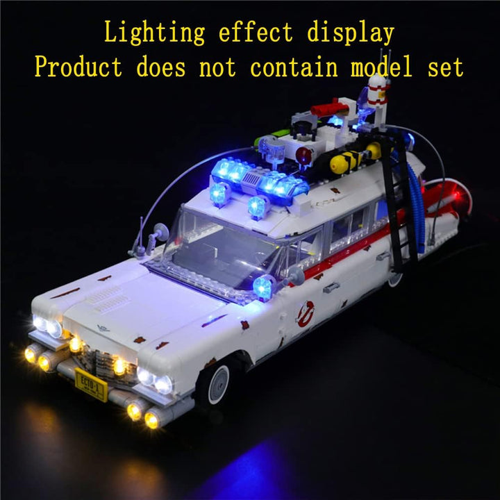 GEAMENT LED Licht-Set Kompatibel mit Lego Ghostbusters Ecto-1 - Beleuchtungsset für Creator 10274 Ba