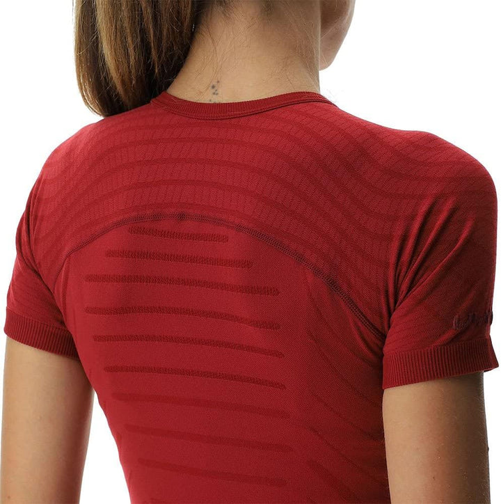 UYN Women's MOTYON 2.0 UW SH_SL. T-Shirt, Anspruchsvolles Rot, XS