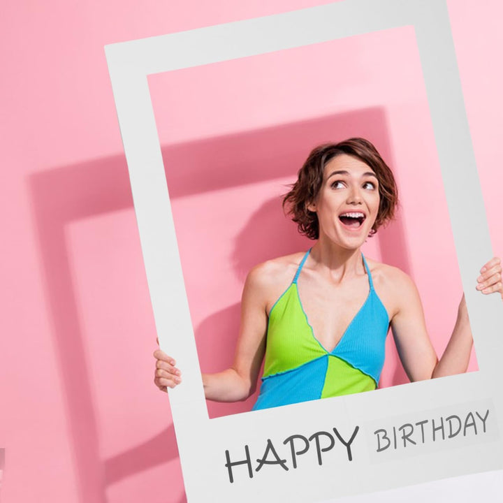 Vaguelly Bilderrahmen für Fotokabinen, Requisiten, Geburtstagsfeiern, Selfie-Rahmen, Happy Birthday,