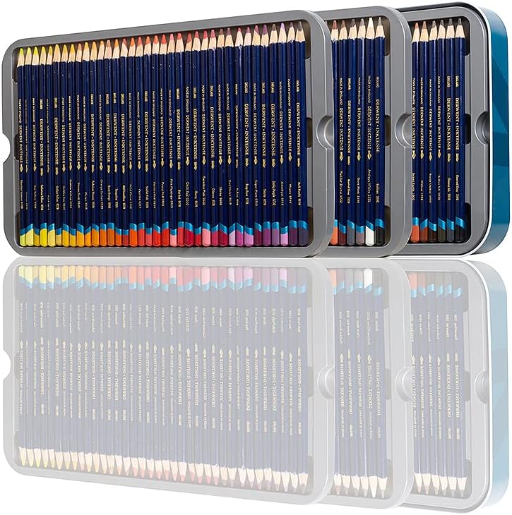 Derwent Inktense Stifte-Set, 100 permanente Aquarellstifte, Premium-Malstifte für Erwachsene, wasser