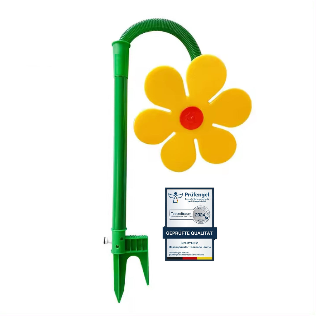 Neustanlo | Rasensprinkler Tanzende Blume | Farbe: Gelb | Bewässerung Sprenger beweglich | der ideal