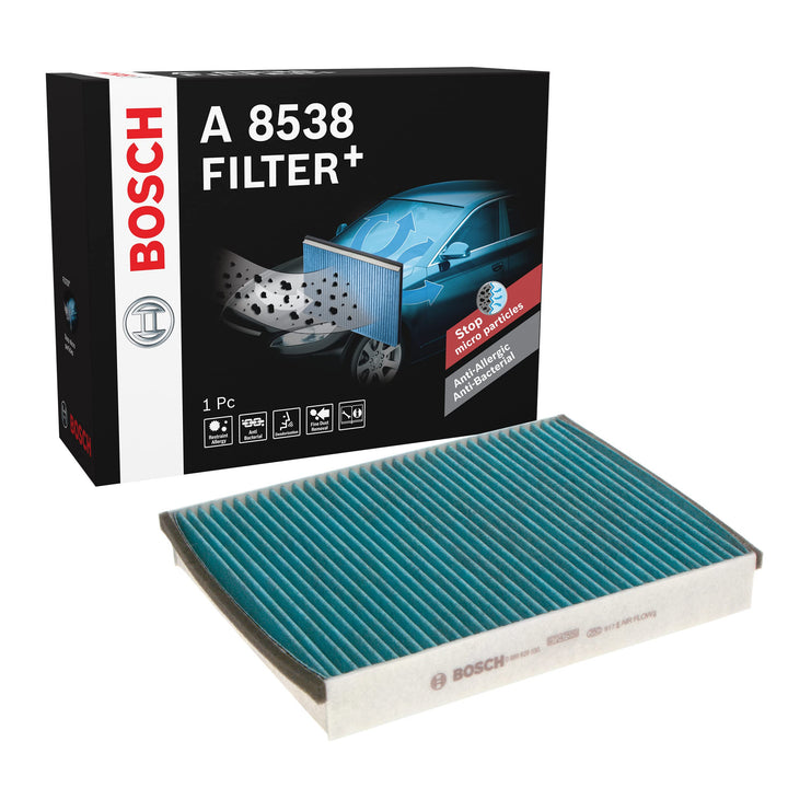 Bosch A8538 - Innenraumfilter Filter+ Antibakterielle Innenraumfilter, Antibakterielle Innenraumfilt