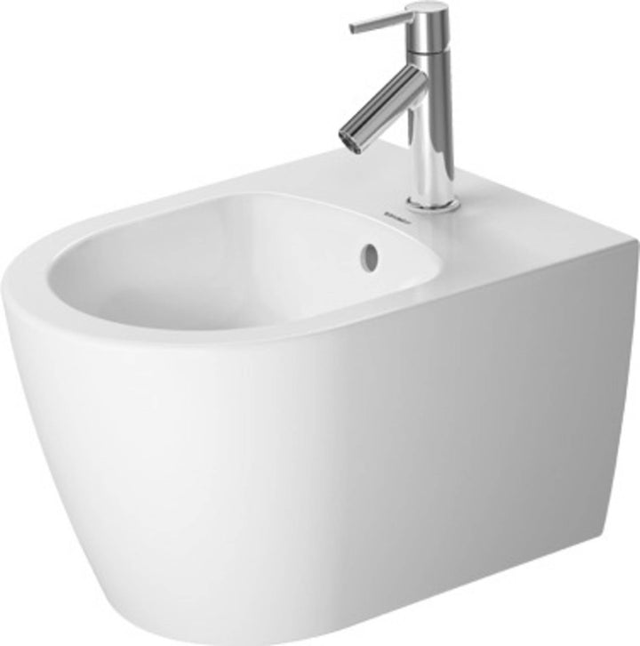 Duravit Wand-Bidet Me by Starck 37x48cm, m Hahnl., ÜL, Hahnloch, we. WG
