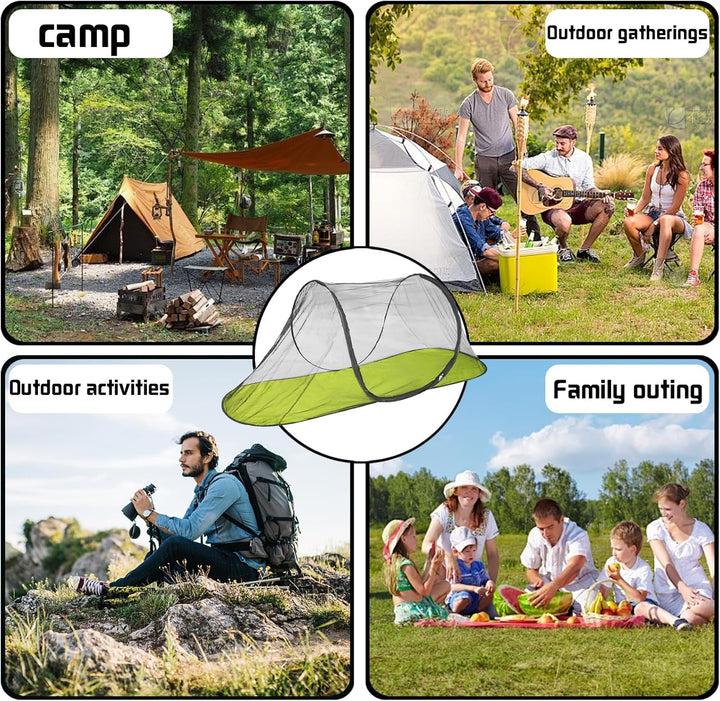 Moskitonetz Reise Faltbares Pop-Up – Mosquito Netz Bett 200x72x70cm Ultralight 360° Schutz, 210D Oxf