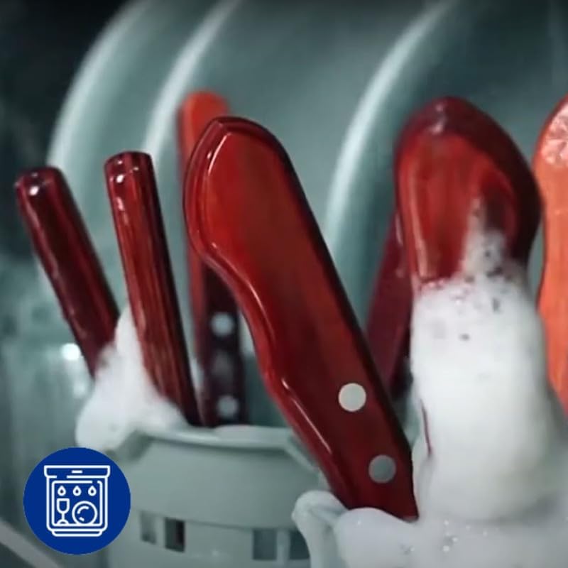 Tramontina PIZZA Besteck, 8-tlg Set, für 4 Personen, rostfreier Edelstahl, FSC-zertifizierte Holzgri