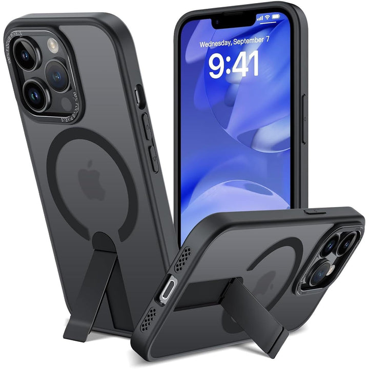 Verco Handyhülle für iPhone 13 Pro Max Hülle, Kompatibel mit Magsafe Metall Ständer Magnetisch Kamer