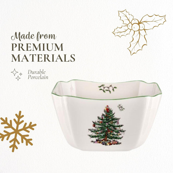 Spode Christmas Tree Square Bowl, Small by Spode