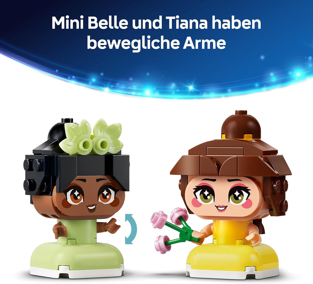 LEGO ǀ Disney Princess Die Mini-Prinzessinnen Belle und Tiana mit ihrem Schloss - Spielzeug mit 2 Mi