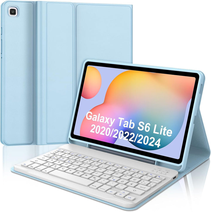 IVEOPPE Tastatur für Samsung Galaxy Tab S6 Lite 2024, Hülle mit Tastatur Galaxy Tab S6, Bluetooth Ma