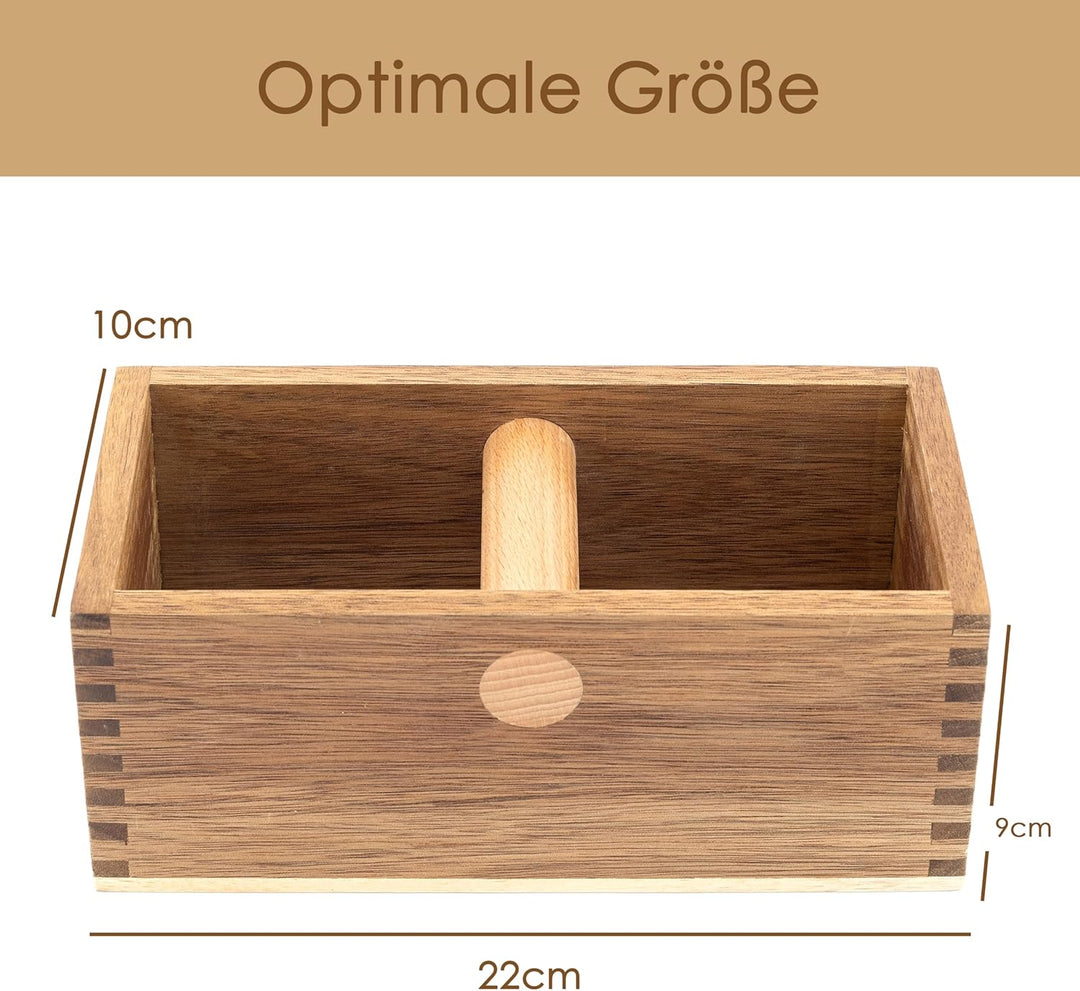 Abklopfbehälter Holz - Nachhaltiger Abschlagbehälter für Siebträger und Kaffeesatz, perfektes Barist