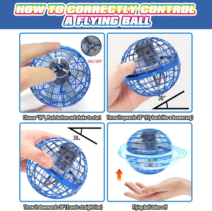 2025 Fliegender Ball Hover Ball, Fliegende Kugel mit Galaxy Boomerang Effekt - Magic Floating Orb Sp