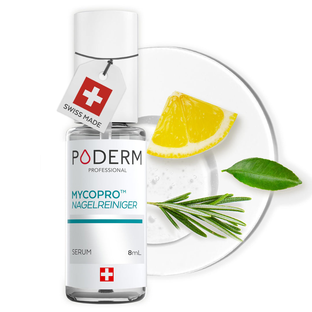 PODERM MycoPro Reinigende Nägelserum 8ml – Natürliche Pflanzenformel mit Zitrone, Rosmarin &amp; Vitamin