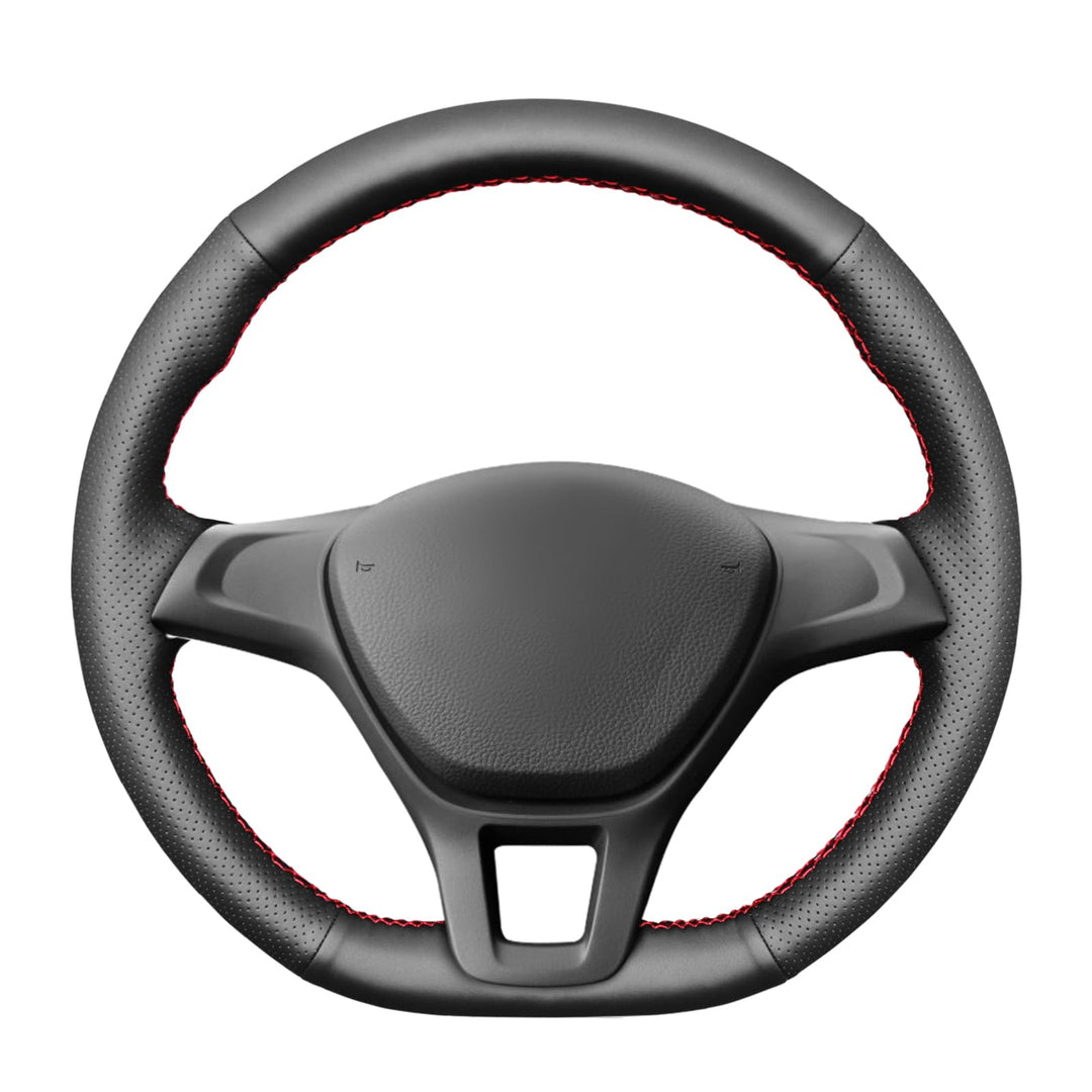 MEWANT Hand Nähen Schwarz Kunstleder Auto Lenkradbezug für Golf 7 Mk7 Neue für Polo für Tiguan rubbe