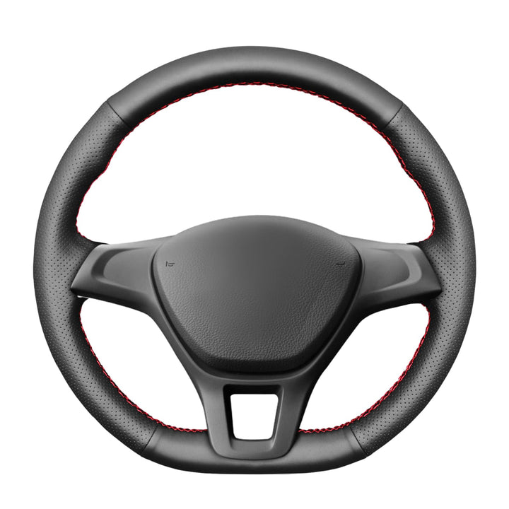 MEWANT Hand Nähen Schwarz Kunstleder Auto Lenkradbezug für Golf 7 Mk7 Neue für Polo für Tiguan rubbe