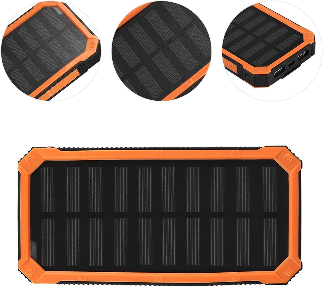 20000MAH Solar Power Bank Tragbares Ladegerät, Dual USB Solar Panel Ladegerät mit Schnellem Gebühren