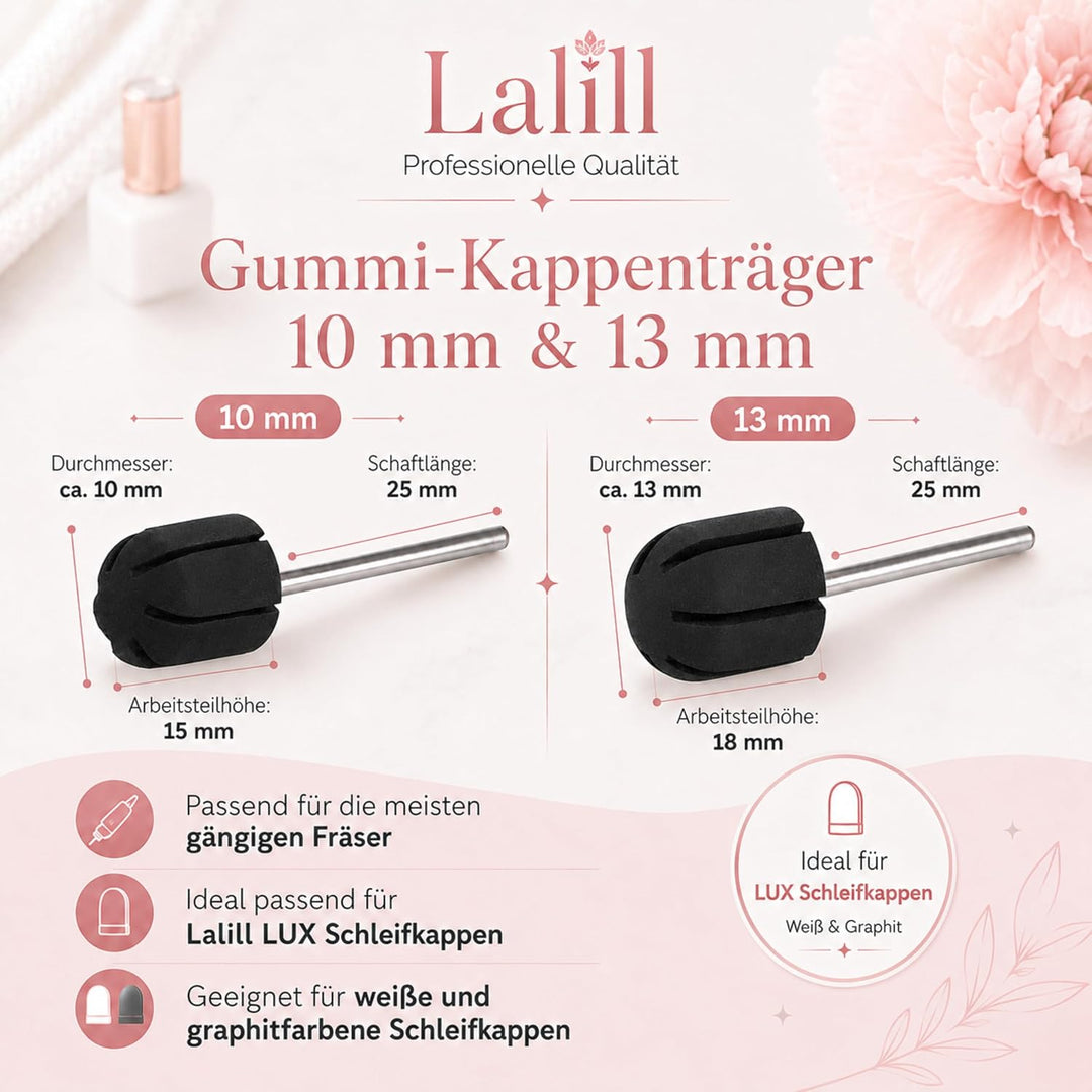 LALILL Schleifkappen LUX 50 Stück – weisse Fräskappen für Nagelfräser – Maniküre, Pediküre &amp; Podolog