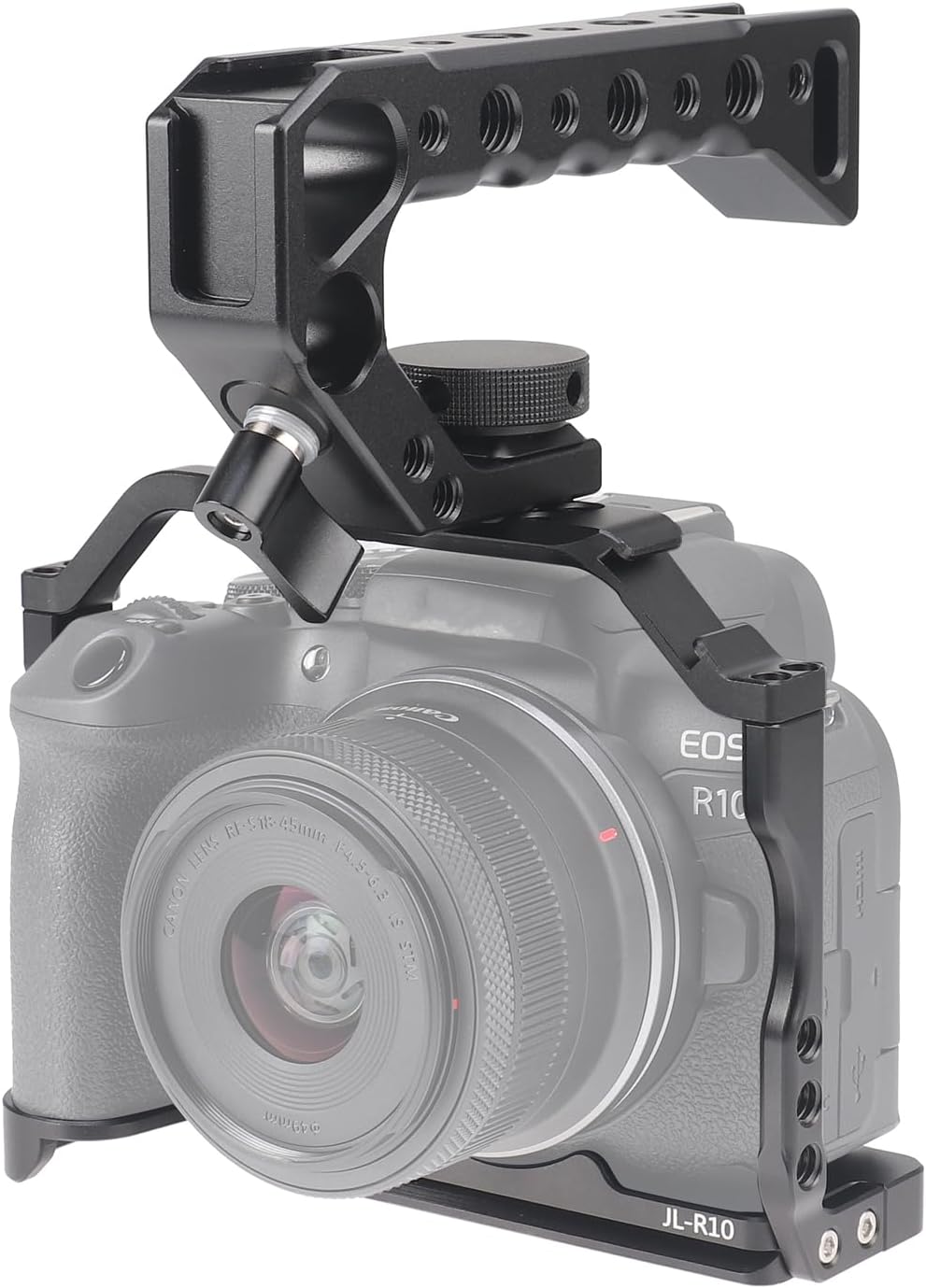 FOTGA Kamerakäfig mit Top Handle Griff Oben Handgriff für Canon EOS R10 Kamera, Aluminium Vlogging K