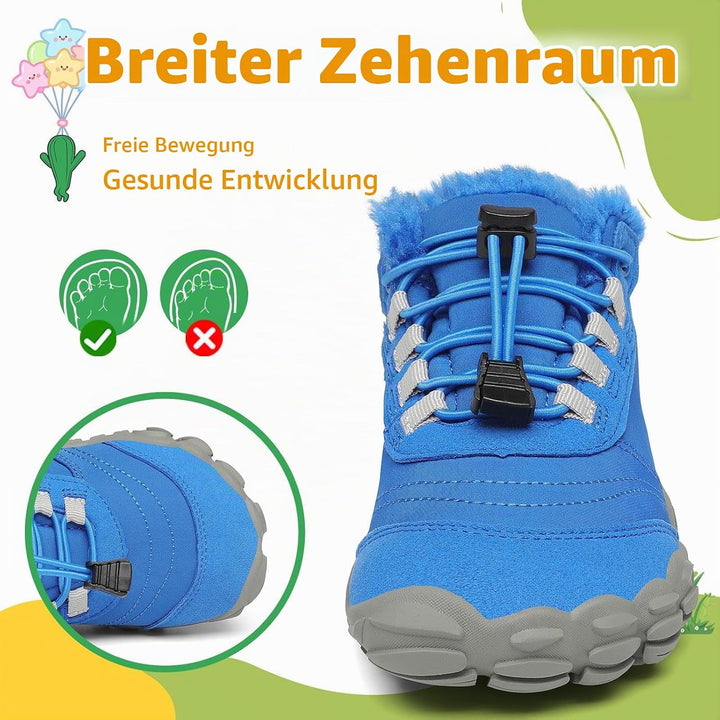 SAGUARO Kinder Winter Barfussschuhe Winterschuhe Warme Gefüttert Wanderschuhe Leicht rutschfest Wint