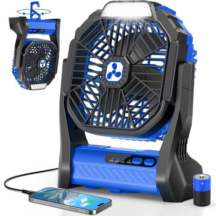 PDBEST Batteriebetriebener Ventilator 20000mAh Kabellos, Wiederaufladbarer Tragbarer Ventilator mit