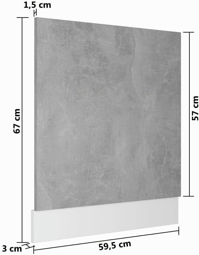 vidaXL Geschirrspülerblende mit Sockelleiste Geschirrspüler Frontblende Geschirrspülerfront Blende S