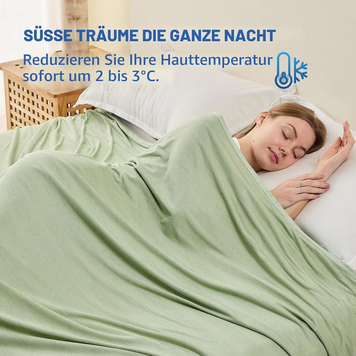 EMME Kühldecke Kühlende Decke, Arc-Chill Q-Max>0,5, 228 x228 cm, 2 in 1 Doppelseitige Dünne Sommerde