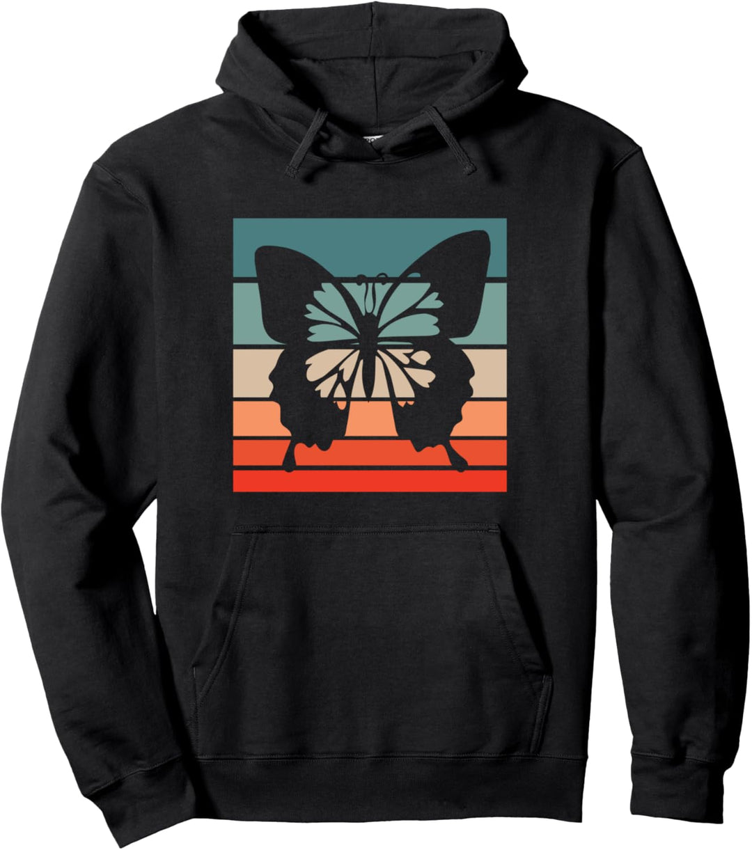 Schmetterling Retro Style Vintage Pullover Hoodie