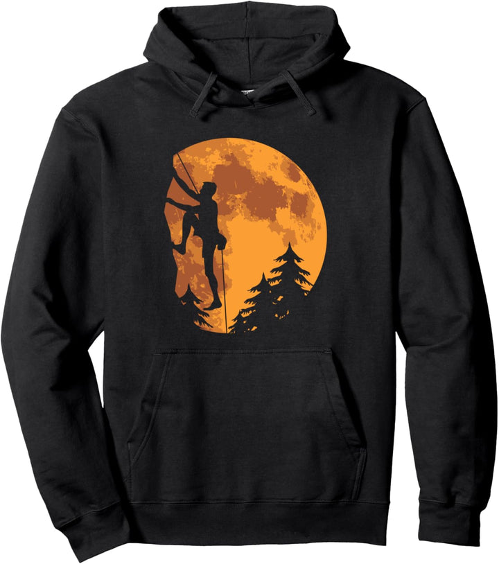 Rock Climbing sunset climber gift Pullover Hoodie