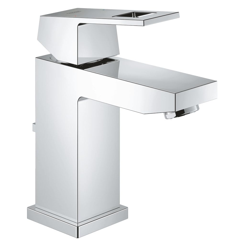GROHE Eurocube | Badarmatur - Waschtischarmatur | EcoJoy, Zugstange, chrom | 2312700E Standard, Stan