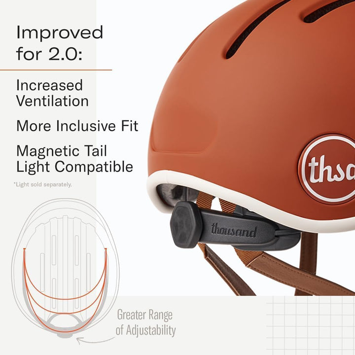 Thousand Heritage Collection Fahrradhelm für Erwachsene, niedriges Profil, Retro, Pendler, Sicherhei