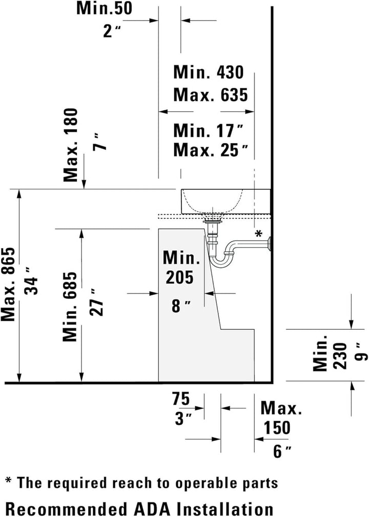 Duravit Möbelwaschtisch Compact DuraSquare 60x40cm, o. ÜL, m HLB, o. HL, we WG