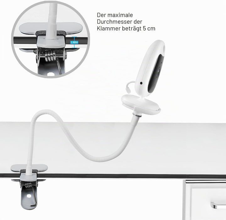 HOLACA Babyphone Halterung für BOIFUN Babyphone mit Kamera 2,4 Ghz, Flexibler Ständer Kompatibel mit