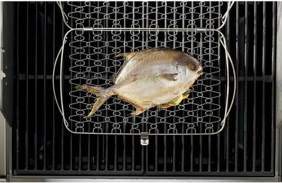 Weber 6471 Grillkorb 25.4 cm x 40.6 cm, Fisch- und Gemüsehalter, gross