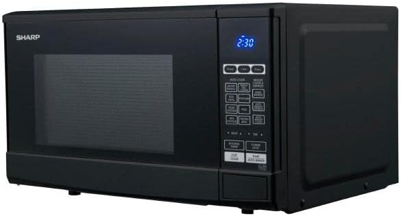 Sharp R-270BK Solo-Mikrowelle, 20 L, 800 W, 10 Leistungsstufen, 8 AutoCook-Programme, Timer bis 99 M