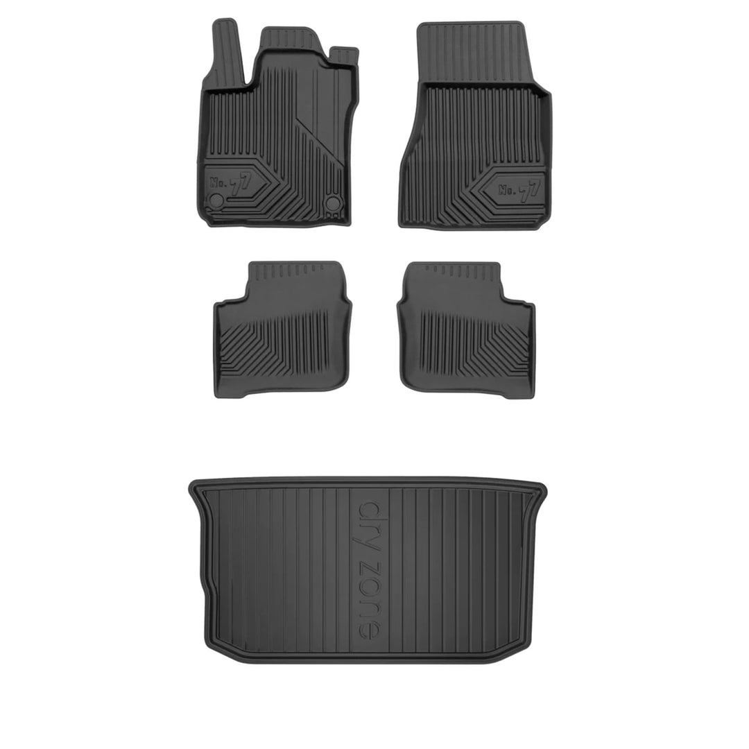 MOTOS Satz Gummifussmatten und Kofferraummatten passend für Renault Twingo III ab 2014 Hatchback, vo