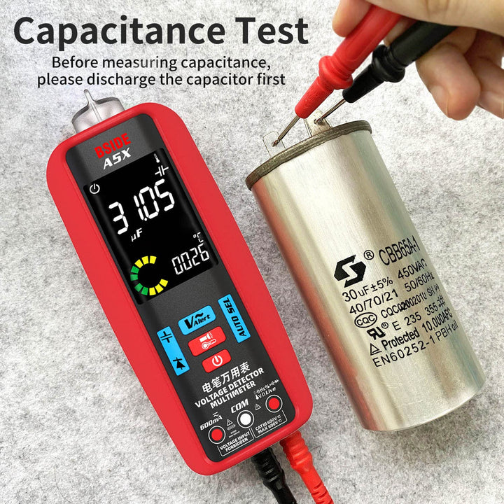 BSIDE Digital Multimeter Automatisch Stromprüfer Spannungsprüfer Farb LCD 6000 Zähler mit Temperatur