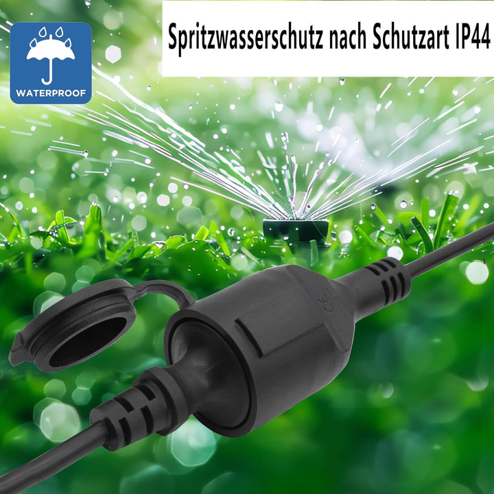 Schuko Verlängerungskabel mit Schalter, Verlängerungskabel Outdoor mit Schuko Stecker,Netzkabel Stec