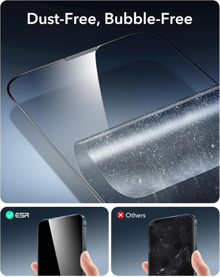 ESR für iPhone 14/13/13 Pro für Panzerglas, 9H+ Displayschutzfolie aus gehärtetem Glas 3 Stück, blas