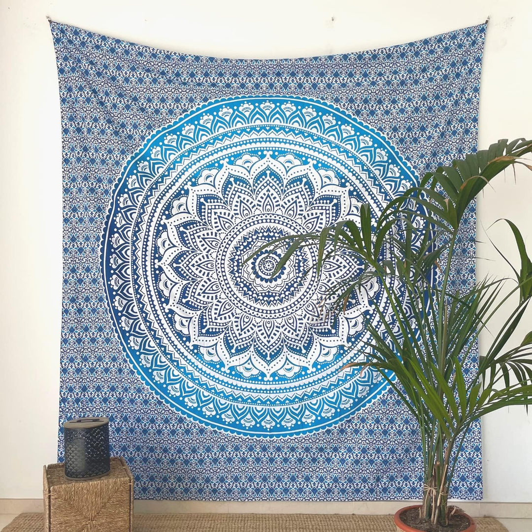 MOMOMUS Mandala Tuch Mehrzweck - Pareo/Strandtuch XXL, Dünn und Sandabweisend, Grosse Stranddecke Sa