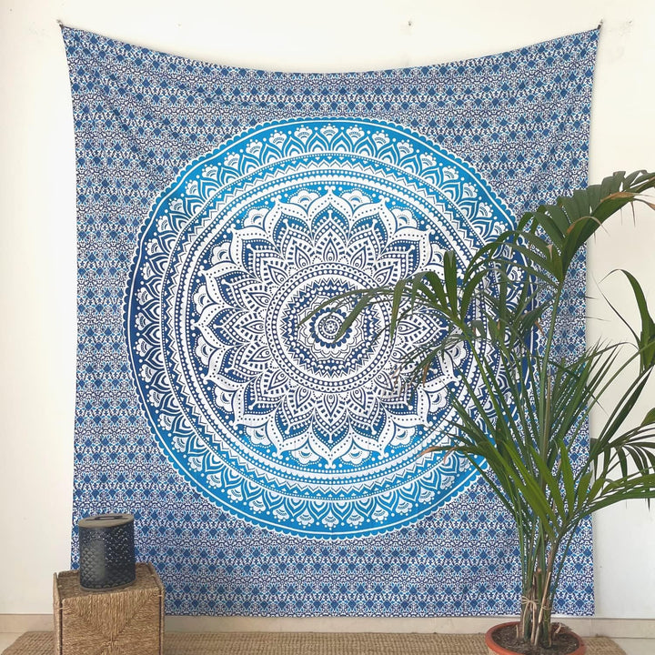 MOMOMUS Mandala Tuch Mehrzweck - Pareo/Strandtuch XXL, Dünn und Sandabweisend, Grosse Stranddecke Sa